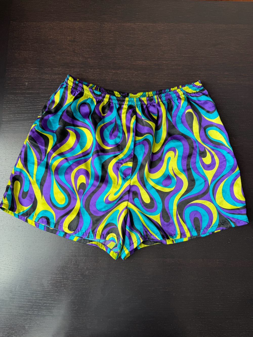 Vintage Joe Boxer Girlfriend Silky Vibrant Psychedelic Boxer Shorts